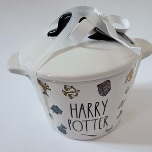 Rae Dunn White Harry Potter Ceramic Covered Dish